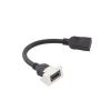 adaptador hdmi con pigtail hembra hembra, para vídeo 720, 1080p, 4k uhd compatible con faceplates max siemon de 2 salidas, color blanco