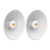 par de antenas modulares dual slant, 4.9 6.4 ghz, dimensiones (27 cm), apertura 45°, ganancia de 20 dbi, diseñadas para radio c5x