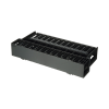 organizador de cables horizontal netmanager, doble (frontal y posterior), para rack de 19in, 2ur