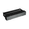 organizador de cables horizontal netmanager, doble (frontal y posterior), para rack de 19in, 2ur