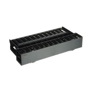 organizador de cables horizontal netmanager, doble (frontal y posterior), para rack de 19in, 2ur