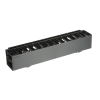 organizador de cables horizontal netmanager, sencillo (solo frontal), para rack de 19in, 2ur