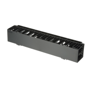 organizador de cables horizontal netmanager, sencillo (solo frontal), para rack de 19in, 2ur