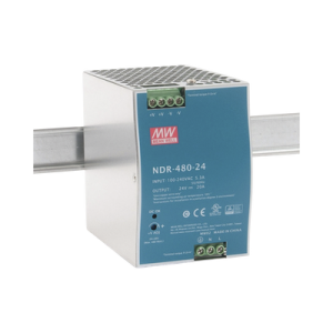 fuente de poder industrial de 480w, salida 24 vcc, para montaje en riel din