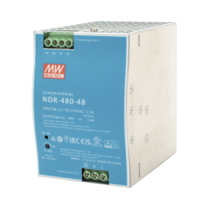 fuente de poder industrial de 480w, salida 48 vcc, para montaje en riel din