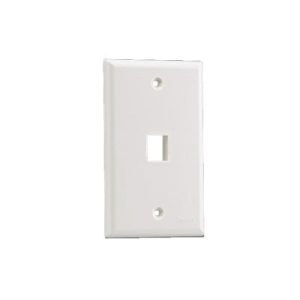 placa de pared vertical, salida para 1 puerto keystone, color marfil