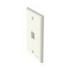 placa de pared vertical, salida para 1 puerto keystone, color blanco mate
