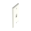 placa de pared vertical, salida para 1 puerto keystone, color blanco mate