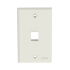 placa de pared vertical, salida para 1 puerto keystone, color blanco mate