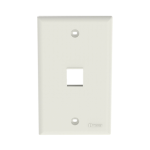placa de pared vertical, salida para 1 puerto keystone, color blanco mate
