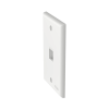 placa de pared vertical, salida para 1 puerto keystone, color blanco