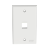 placa de pared vertical, salida para 1 puerto keystone, color blanco