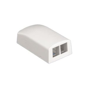 caja de montaje en superficie, para 2 módulos keystone, color blanco mate