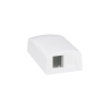 caja de montaje en superficie, para 2 módulos keystone, color blanco