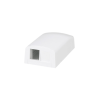caja de montaje en superficie, para 2 módulos keystone, color blanco