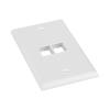 placa de pared vertical, salida para 2 puertos keystone, color blanco