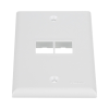 placa de pared vertical, salida para 2 puertos keystone, color blanco