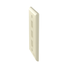placa de pared vertical, salida para 3 puertos keystone, color marfil