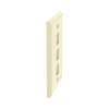 placa de pared vertical, salida para 3 puertos keystone, color marfil