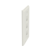 placa de pared vertical, salida para 3 puertos keystone, color blanco mate