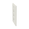 placa de pared vertical, salida para 3 puertos keystone, color blanco mate