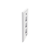 placa de pared vertical, salida para 3 puertos keystone, color blanco