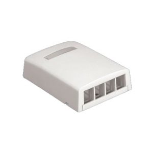 caja de montaje en superficie, para 4 módulos keystone, color blanco