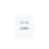 placa de pared vertical, salida para 4 puertos keystone, color blanco