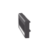 placa de mobiliario modular estándar, salidas para 4 puertos keystone, color negro