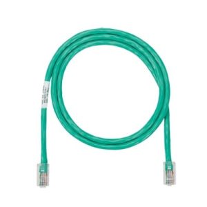 cable de parcheo utp categoría 5e, con plug modular en cada extremo 1 m. verde