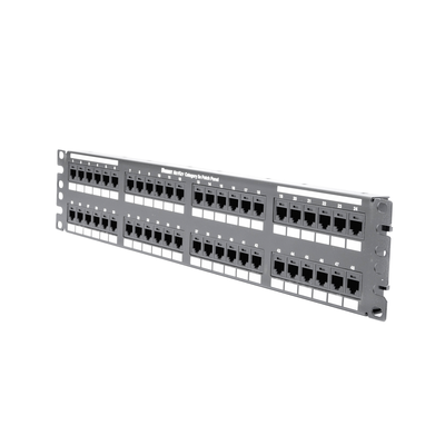 panel de parcheo de impacto 110, plano, categoría 5e, de 48 puertos, 2ur panel de parcheo de impacto 110, plano, categoría 5e, de 48 puertos, 2ur