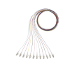 kit de 12 pigtails con conector lc, multimodo 50/125 om4, 900um, de 1 metro