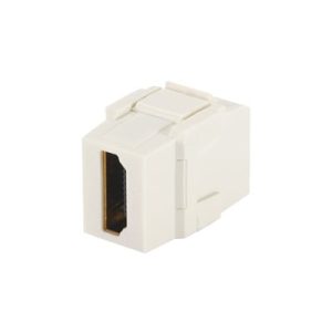 módulo acoplador hdmi 2.0, hembra a hembra tipo a, categoría 2, keystone, color blanco mate