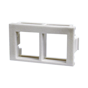 inserto plano de 1/3, espacio para dos módulos keystone, color blanco