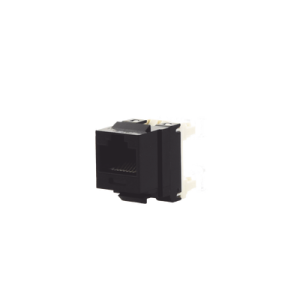 conector jack estilo 110 (de impacto), tipo keystone, categoría 5e, de 8 posiciones y 8 cables, color negro