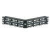 panel de parcheo modular keystone (sin conectores), angulado, de 48 puertos, 2ur