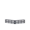 panel de parcheo modular keystone (sin conectores), angulado, de 48 puertos, 2ur
