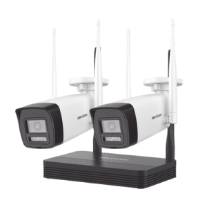kit ip inalámbrico 4 megapixel / nvs 4 canales / 2 cámaras bala para exterior con lente 2.8 mm y dual light (30 mts ir + 30 mts luz blanca) / audio bidireccional (micrófono y bocina) / soporta micro sd de 512 gb