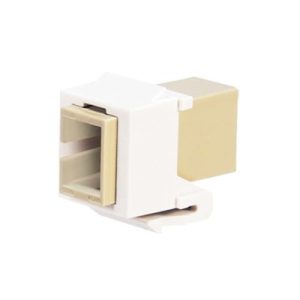 módulo acoplador sc simplex, para fibra Óptica monomodo os1/os2, tipo keystone, color blanco mate