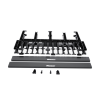 organizador de cables horizontal netmanager de alta densidad, doble (frontal y posterior), para rack de 19in, 1ur