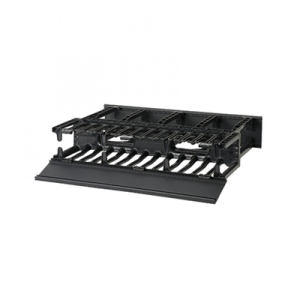 organizador de cables horizontal netmanager de alta densidad, doble (frontal y posterior), para rack de 19in, 2ur