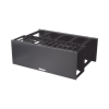 organizador de cables horizontal netmanager de alta densidad, doble (frontal y posterior), para rack de 19in, 4ur