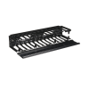organizador de cables horizontal netmanager de alta densidad, sencillo (solo frontal), para rack de 19in, 2ur