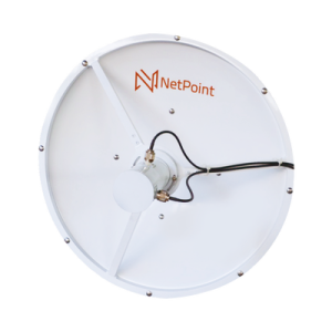antena blindada de alto rendimiento de 4 ft, 3.3 3.9 ghz, ganancia 35 dbi, conectores n hembra.