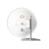 antena de parabola profunda, blindada, con supresión al ruido de 4 ft, 4.9 6.4 ghz, ganancia 37 dbi con slant de 45 ° y 90 °, ideal para hasta 100 km, conectores n hembra, montaje con alineación milimétrica.