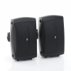 altavoces de montaje en superficie de 2 vias | woofer 5 in, tweeter 0.5 in | semi exterior, 6 ohms | par color negro