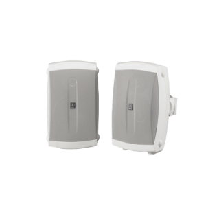 altavoces de montaje en superficie de 2 vias | woofer 5 in, tweeter 0.5 in | semi exterior, 6 ohms | par color blanco
