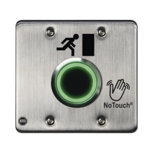 interruptor ir notouch® de acero inoxidable, salida doble, símbolo de puerta