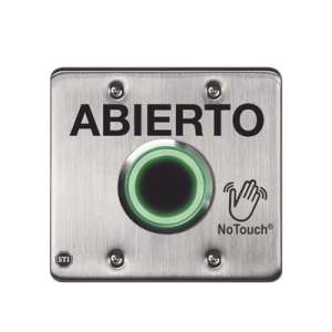 interruptor ir notouch® de acero inoxidable, salida doble, abierto