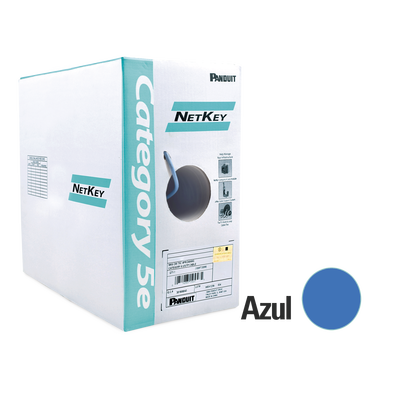 bobina de cable utp 305 m. de cobre, netkey, azul, categoría 5e (24 awg), pvc (cm), de 4 pares bobina de cable utp 305 m. de cobre, netkey, azul, categoría 5e (24 awg), pvc (cm), de 4 pares